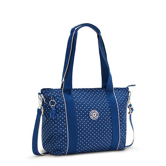 Sacs Fourre Tout Kipling Asseni Small Printed Bleu | FR 1748KO